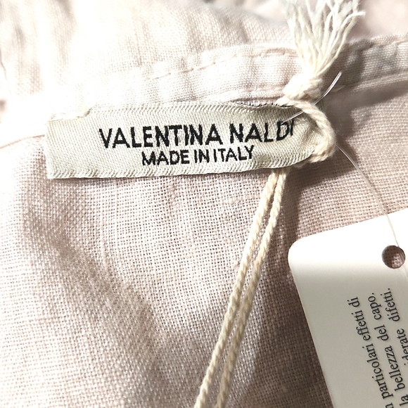Valentina Naldi Pure Linen Made in Italy Open Front Kimono Cardigan One Size NEW - Picture 4 of 10